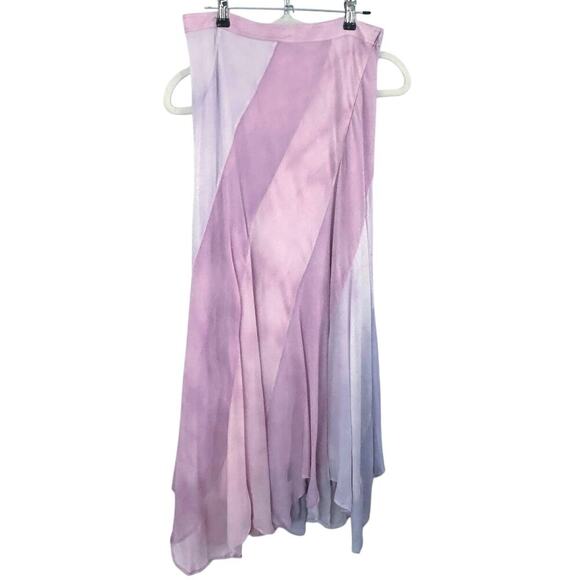 Ralph Lauren Soft Pink Lavender Asymmetrical Midi Skirt - Picture 3 of 6